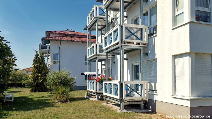 Balkone am Ferienhaus in Koserow